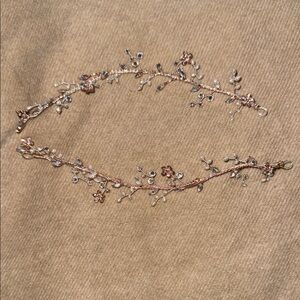 Elegant Rose Gold and Silver Hair Vine